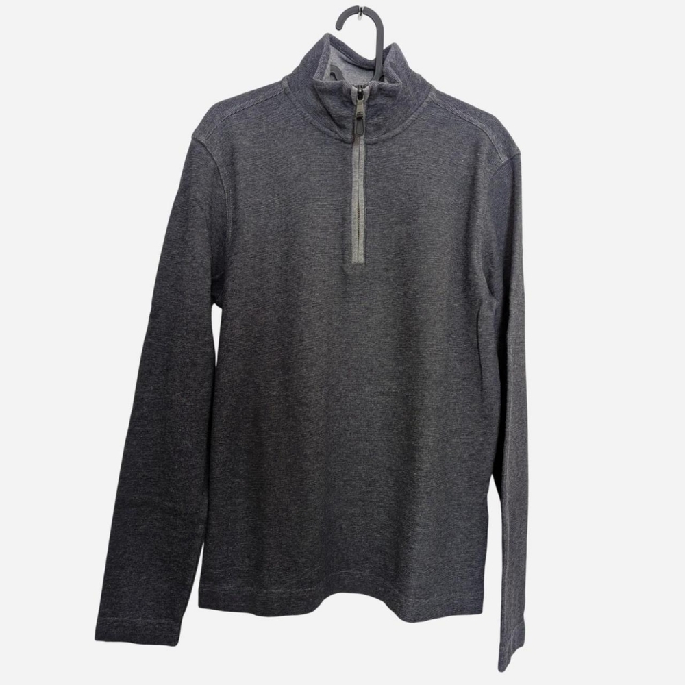 Banana Republic Grey Half Zip Sweater Men's Small Cotton Pullover Excellent